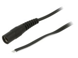 Cablu DC 5,5/2,1 Negru 0,5m