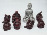 Lot 8 statuete asiatice, Buddha. Statuete / Bibelouri Buddha. Bibelouri chinezesti din rasina.
