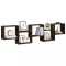 Raft cubic perete 5 compartimente stejar fumuriu lemn prelucrat