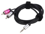 Cablu Audio Jack 3.5mm la RCA 1.5m Negru
