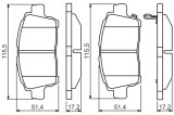 Placute Frana Disc BOSCH 0986495242 Toyota Allion Celica Corolla Prius Yaris