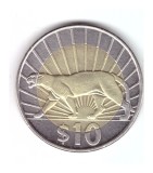 Moneda Uruguay 10 peso 2015, stare foarte buna, curata