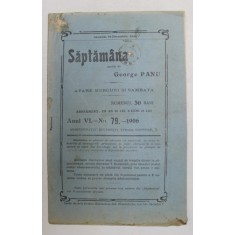 SAPTAMANA , REVISTA , APARE MIERCURI SI SAMBATA , ANUL VII , NO.79 , 1907