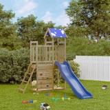 Set Joacă Exterior din Lemn vidaXL, Tobogan, Scară, Groapă Nisip, Maro, Pentru Copii 3-8 Ani