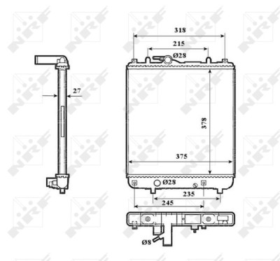 NRF 53825 Radiator, racire motor foto