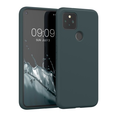 Husa Kwmobile pentru Google Pixel 5, Verde, Silicon, 53778.202 foto