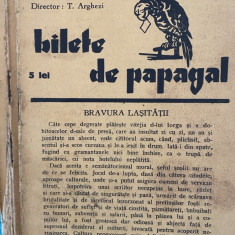 Bilete de papagal 1937 nr. 4 (481) Arghezi Horia Bottea Nicolae Andries