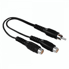 Adaptor audio Hama 122372 stecher RCA - 2 x mufa RCA Negru foto