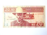 Namibia 20 Dollars 2002 aUNC bancnota din imagini la cel mai mic pret