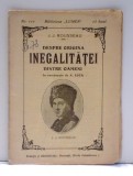 DESPRE ORIGINA INEGALITATEI DINTRE OAMENI de J. J. ROUSSEAU * PREZINTA URME DE UZURA * LIPSA COLT COPERTA SPATE