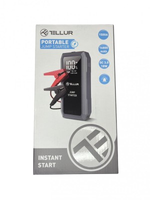 Starter auto multifunctional Tellur, 12V, 1500A, baterie exerna, 16800mAh foto