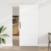 Ușa Glisantă cu Set de Hardware Alb 93x211 cm Lemn Masiv Pin