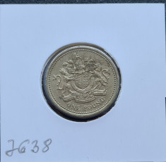 Marea Britanie 1 lira pound 1983 foto