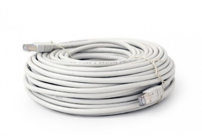 PATCH CORD S/FTP SPACER Cat6, cupru-aluminiu, 30 m, alb, AWG26, &amp;quot;SPPC-SFTP-CAT6-30M&amp;quot; (timbru verde 0.8 lei) foto