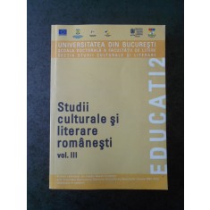 Studii culturale si literare romanesti volumul 3