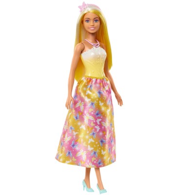 BARBIE PAPUSA BARBIE CU PARUL BLOND SI GALBEN foto