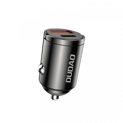 Incarcator Auto Dudao R3MAX, 48W, 3A, 1 x USB-A - 1 x USB-C, Negru foto