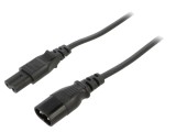 Cablu alimentare LIAN DUNG 2x0,75mm&sup2; IEC C7 mamă - IEC C8 tată PVC 1,8m negru 2,5A