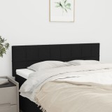 Cumpara ieftin Tăblii de pat, 2 buc., negru, 72x5x78/88 cm, țesătură