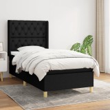 VidaXL Pat box spring cu saltea, negru, 80x200 cm, textil 3132187