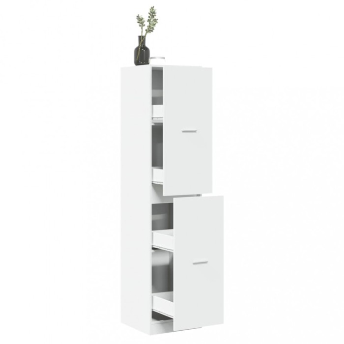 Gossi dulap de farmacie, alb, 40x41x174,5 cm, lemn prelucrat
