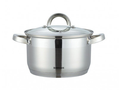 Cratita inox 6.6 L Bohmann, 24x14 cm, capac sticla, fund 7 straturi foto