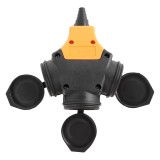 Cupla tripla Hepol 16A cu contact de protectie IP44
