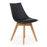 SCAUN LIVING CU PICIOARE DIN LEMN BUC 245 NEGRU