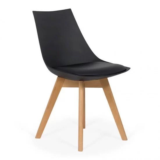 SCAUN LIVING CU PICIOARE DIN LEMN BUC 245 NEGRU