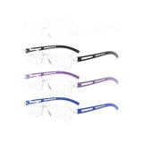 Ochelari de citit fără ramă cu filtru pentru lumina albastră, ajutor pentru citit anti-lumină albastră pentru bărbați și femei