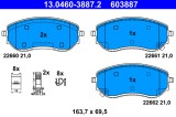 ATE 13.0460-3887.2 set placute frana,frana disc