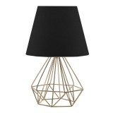 Cumpara ieftin Veioza PWL-1143, E27 negru-auriu, 22x37 cm