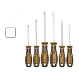 Surubelnite Set 6 buc Industrial HKSDS0628 &ndash; Otel S2, Varf Magnetic, SL/PH, 75&ndash;150 mm, Maner Ergonomic