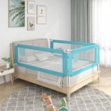 Balustrada de protectie pat copii, albastru, 160x25 cm, textil GartenMobel Dekor, vidaXL