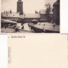 Romania - Hermannstadt, Piata Printul Carol iarna-foto Fischer, Sibiu