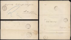 Germany 1868 Stampless cover Untergroeningen to Gschwend &amp;amp; Return DB.056 foto