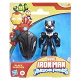 Marvel iron man si prietenii sai uimitori figurina black panther 7.6cm