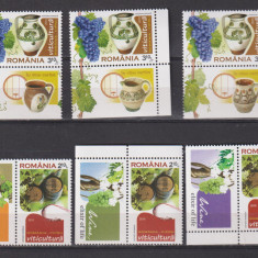 ROMANIA 2010 VITICULTURA LP. 1884 CU 3 SERII CU TABSURI DIFERITE MNH