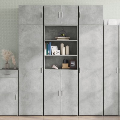 Gossi dulap de depozitare, gri beton, 70x42,5x225 cm, lemn prelucrat foto