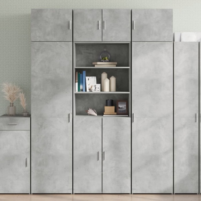 Gossi dulap de depozitare, gri beton, 70x42,5x225 cm, lemn prelucrat