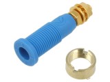 Conector laborator banană 2mm, 10A, 1kV, albastru