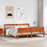 Cumpara ieftin Cadru de pat 2 buc. Maro ceruit 180 x 200 cm Lemn de pin masiv