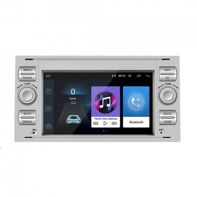 Navigatie dedicata cu Android Ford Fiesta V 2005 - 2008, gri, 1GB RAM, Radio foto