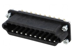 Conector HDC cu inserturi de contact mamă 20 PIN 10A 25V