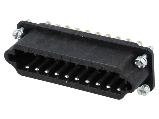 Conector HDC cu inserturi de contact mamă 20 PIN 10A 25V