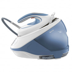 Statie de calcat Tefal Express Protect SV9202E0, 2800 W, 1.8 L, 7.5 bar, Jet de abur 520g/min, Talpa Durilium Airglide Autoclean, Alb/Albastru