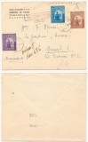 Romania 1942 plic francat cu seria completă de 3 timbre Transnistria, cu stampilă și cenzură din Odesa