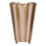 Cumpara ieftin Vaza flori metal auriu roz 22x22x35 cm