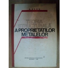 TEORIA STRUCTURALA A PROPRIETATILOR METALELOR de N, GERU , 1980