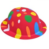 Pălărie Deghizare Jumbo, Model Clovn, Multicolor, Plastic, Diametru Interior 18cm, Diametru Exterior 26cm, &Icirc;nălțime 10.5cm, Oem